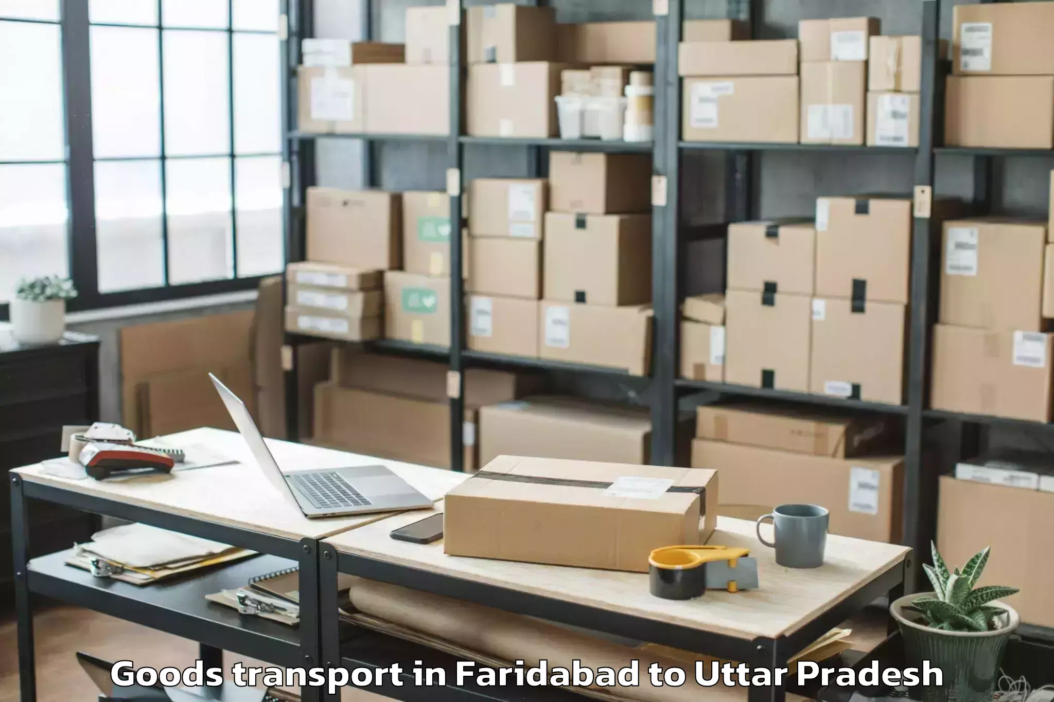 Easy Faridabad to Dudhinagar Goods Transport Booking